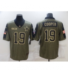 Men's Dallas Cowboys #19 Amari Cooper Nike Olive 2021 Salute To Service Limited Player Jersey