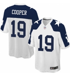 Men's Nike Dallas Cowboys #19 Amari Cooper Game White Throwback Alternate NFL Jersey