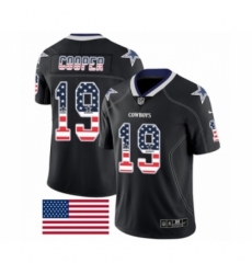 Men's Nike Dallas Cowboys #19 Amari Cooper Limited Black Rush USA Flag NFL Jersey