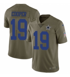 Men's Nike Dallas Cowboys #19 Amari Cooper Limited Olive 2017 Salute to Service NFL Jersey