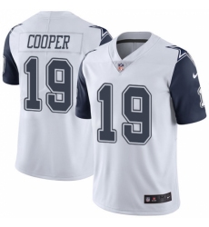 Men's Nike Dallas Cowboys #19 Amari Cooper Limited White Rush Vapor Untouchable NFL Jersey