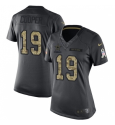 Women's Nike Dallas Cowboys #19 Amari Cooper Limited Black 2016 Salute to Service NFL Jersey