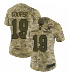 Women's Nike Dallas Cowboys #19 Amari Cooper Limited Camo 2018 Salute to Service NFL Jersey