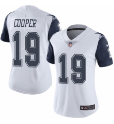 Women's Nike Dallas Cowboys #19 Amari Cooper Limited White Rush Vapor Untouchable NFL Jersey