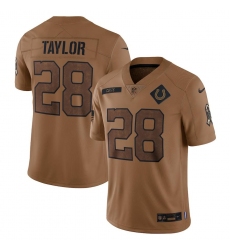 Men's Indianapolis Colts #28 Jonathan Taylor Nike 2023 Salute To Service Limited Jersey - Brown