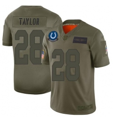 Men's Nike Indianapolis Colts #28 Jonathan Taylor Camo Stitched NFL Limited 2019 Salute To Service Jersey