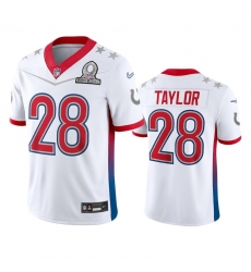 Men's Nike Indianapolis Colts #28 Jonathan Taylor NFL 2022 AFC Pro Bowl Game Jersey White