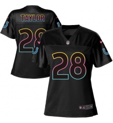 Women's Nike Indianapolis Colts #28 Jonathan Taylor Black NFL Fashion Game Jersey