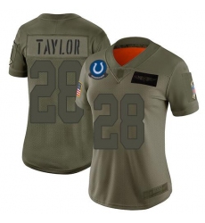 Women's Nike Indianapolis Colts #28 Jonathan Taylor Camo Stitched NFL Limited 2019 Salute To Service Jersey