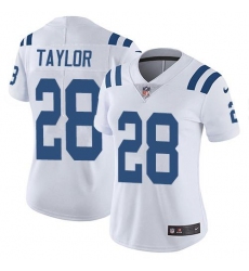 Women's Nike Indianapolis Colts #28 Jonathan Taylor White Stitched NFL Vapor Untouchable Limited Jersey