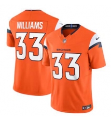 Unisex Denver Broncos #33 Javonte Williams Nike Orange Vapor F.U.S.E. Limited Jersey