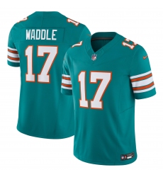 Unisex Miami Dolphins #17 Jaylen Waddle Aqua Nike Vapor F.U.S.E. Limited Jersey 