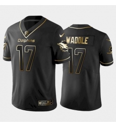 Unisex Miami Dolphins #17 Jaylen Waddle Stitched NFL Vapor Untouchable Limited Black Golden Jersey