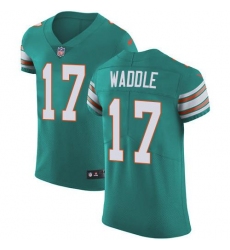 Unisex Nike Miami Dolphins #17 Jaylen Waddle Aqua Green Alternate Stitched NFL Vapor Untouchable Elite Jersey