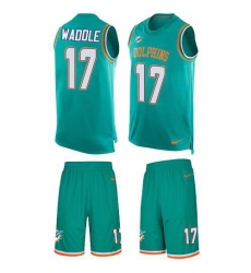 Unisex Nike Miami Dolphins #17 Jaylen Waddle Aqua Green Team Color Stitched NFL Limited Tank Top Suit Jersey