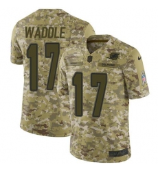 Unisex Nike Miami Dolphins #17 Jaylen Waddle Camo Stitched NFL Limited 2018 Salute To Service Jersey