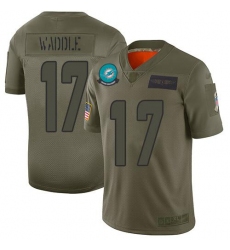 Unisex Nike Miami Dolphins #17 Jaylen Waddle Camo Stitched NFL Limited 2019 Salute To Service Jersey