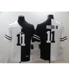Men's Oakland Raiders #11 Henry Ruggs III Black White Limited Split Fashion Football Jersey