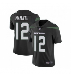 Men's New York Jets #12 Joe Namath Black Alternate Vapor Untouchable Limited Player Football Jersey