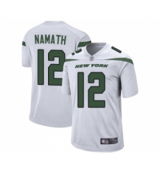 Men's New York Jets #12 Joe Namath Game White Football Jersey