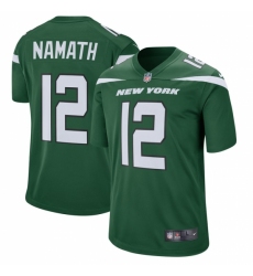 Men's New York Jets #12 Joe Namath New York Jets Nike Retired Player Jersey - Green