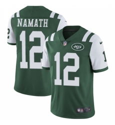 Men's Nike New York Jets #12 Joe Namath Green Team Color Vapor Untouchable Limited Player NFL Jersey