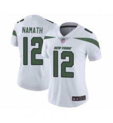 Women's New York Jets #12 Joe Namath White Vapor Untouchable Limited Player Football Jersey