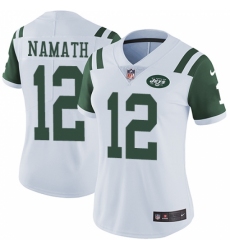 Women's Nike New York Jets #12 Joe Namath White Vapor Untouchable Limited Player NFL Jersey