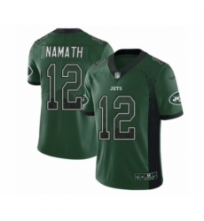 Youth Nike New York Jets #12 Joe Namath Limited Green Rush Drift Fashion NFL Jersey