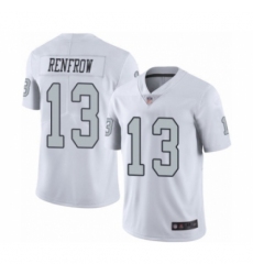 Men's Oakland Raiders #13 Hunter Renfrow Elite White Rush Vapor Untouchable Football Jersey