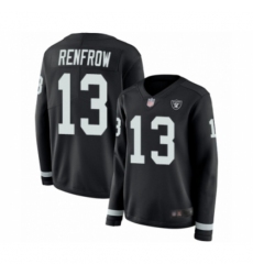 Women's Oakland Raiders #13 Hunter Renfrow Limited Black Therma Long Sleeve Football Jersey