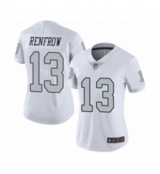 Women's Oakland Raiders #13 Hunter Renfrow Limited White Rush Vapor Untouchable Football Jersey