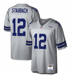 Men's Dallas Cowboys #12 Roger Staubach Mitchell & Ness Platinum NFL 100 Retired Player Legacy Jersey