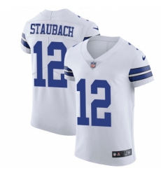 Men's Nike Dallas Cowboys #12 Roger Staubach Elite White NFL Jersey