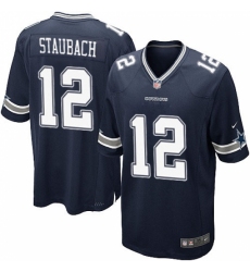 Men's Nike Dallas Cowboys #12 Roger Staubach Game Navy Blue Team Color NFL Jersey