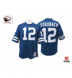 Mitchell and Ness Dallas Cowboys #12 Roger Staubach Authentic Navy Blue Throwback NFL Jersey