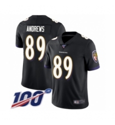 Men's Baltimore Ravens #89 Mark Andrews Black Alternate Vapor Untouchable Limited Player 100th Season Football Jersey