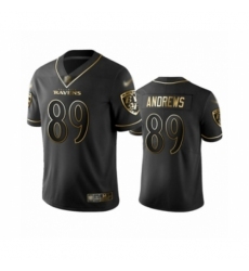 Men's Baltimore Ravens #89 Mark Andrews Limited Black Golden Edition Football Jersey