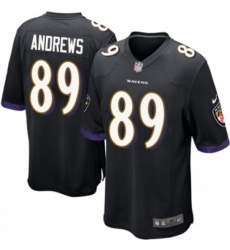 Men's Nike Baltimore Ravens #89 Mark Andrews Game Black Alternate NFL Jersey