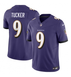 Men's Baltimore Ravens #9 Justin Tucker Nike Purple Vapor F.U.S.E. Limited Jersey