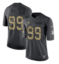 Men's Nike Arizona Cardinals #99 J.J. Watt Black Stitched NFL Limited 2016 Salute To Service Jersey