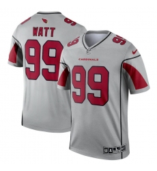 Men's Nike Arizona Cardinals #99 J.J. Watt Nike Silver Inverted Legend Jersey