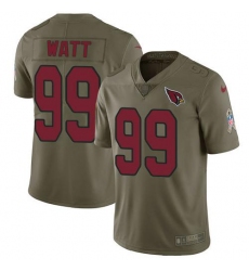 Men's Nike Arizona Cardinals #99 J.J. Watt Olive Stitched NFL Limited 2017 Salute To Service Jersey