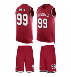 Men's Nike Arizona Cardinals #99 J.J. Watt Red Team Color Stitched NFL Limited Tank Top Suit Jersey