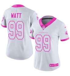 Women's Nike Arizona Cardinals #99 J.J. Watt WhitePink Stitched NFL Limited Rush Fashion Jersey