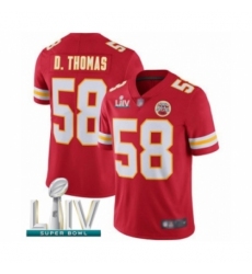 Men's Kansas City Chiefs #58 Derrick Thomas Red Team Color Vapor Untouchable Limited Player Super Bowl LIV Bound Football Jersey