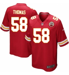 Men's Nike Kansas City Chiefs #58 Derrick Thomas Game Red Team Color NFL Jersey