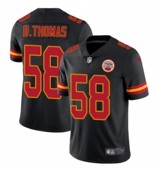 Men's Nike Kansas City Chiefs #58 Derrick Thomas Limited Black Rush Vapor Untouchable NFL Jersey