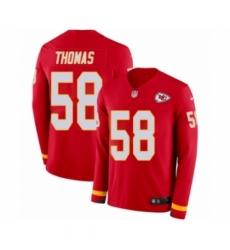 Men's Nike Kansas City Chiefs #58 Derrick Thomas Limited Red Therma Long Sleeve NFL Jersey