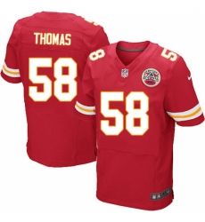 Men's Nike Kansas City Chiefs #58 Derrick Thomas Red Team Color Vapor Untouchable Elite Player NFL Jersey